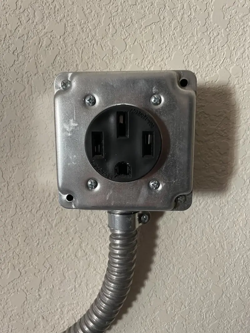 NEMA 14-50 outlet installed for Smart Home Electrical in Port Clinton